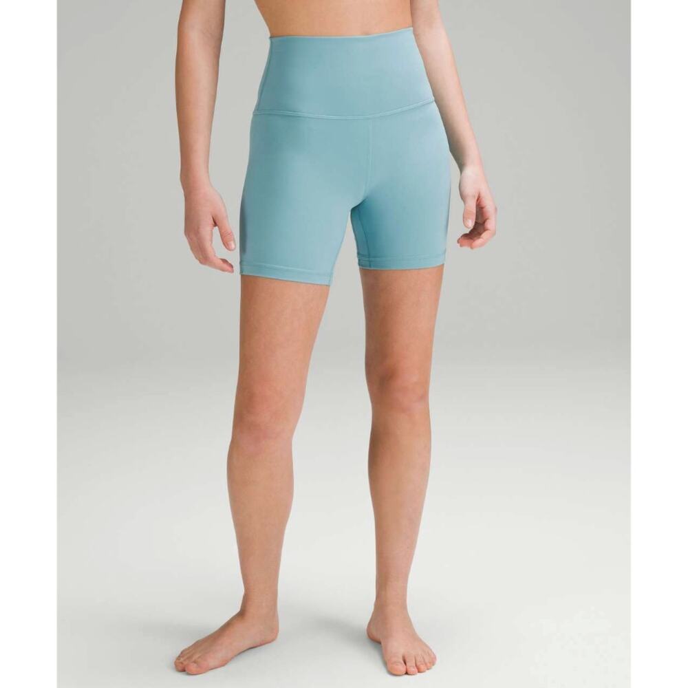 12 L 6" 6 inch inseam Lululemon Athletica Align High-Rise Short Tidal Teal Biker